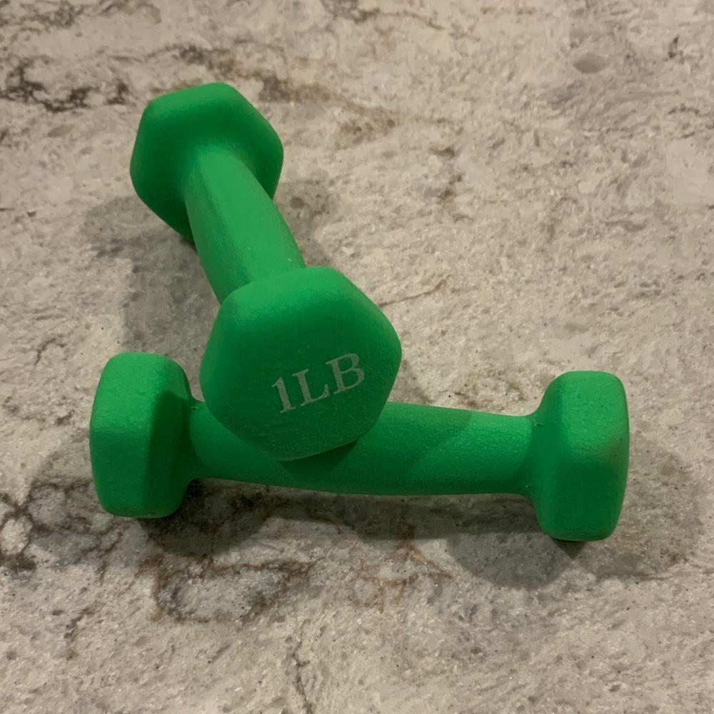 Stanley Green Neoprene 1 lb Dumbbell Pair